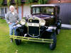 Elwing vid sin vackra A-Ford fr�n 1930
